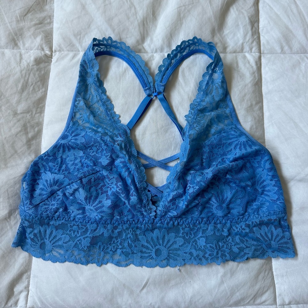 VS PINK Blue Lace Bralette